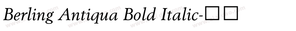 Berling Antiqua Bold Italic字体转换